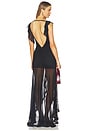 view 4 of 4 Blythe V-neck Frill Maxi Dress in Black