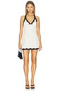 view 1 of 4 Kimberly Mini Dress in Ivory & Black Polka Small