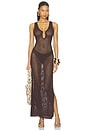 view 1 of 4 MAXIVESTIDO ARIYA in Chocolate Metallic