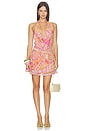 view 1 of 4 MINIVESTIDO CON CUELLO HALTER IMALI  in Cavello Peach