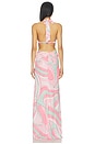 view 3 of 4 Xylia Halter Low Plunge Maxi Dress in Camino Pink
