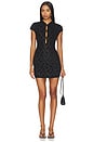 view 1 of 4 Lucie Mandarin Collar Mini Dress in Black