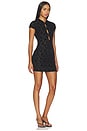 view 2 of 4 Lucie Mandarin Collar Mini Dress in Black