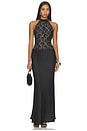 view 1 of 4 ROBE MAXI AVEC TOUR DE COU ET DÉCOLLETÉ DOS SENNA  in Black