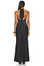 view 4 of 4 ROBE MAXI AVEC TOUR DE COU ET DÉCOLLETÉ DOS SENNA  in Black
