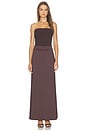 view 2 of 3 Taleah Strapless Corset Maxi Dress in Espresso