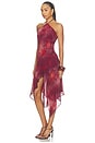view 4 of 4 Angeline Handkerchief Mini Dress in Quinn Cherry