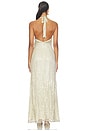 view 4 of 4 VESTIDO MAXI CON ESCOTE EN V PRONUNCIADO ANNETTE in Champagne