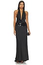 view 1 of 4 Marcella Deep Plunge Maxi Dress in Black