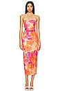 view 1 of 4 Oralie Midi Dress in Orange Floral