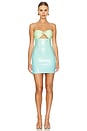 view 1 of 4 Stellar Mini Dress in Lime & Aqua