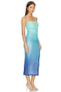 view 2 of 3 VESTIDO MIDI KENDALL in Aqua Ombre