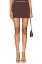view 1 of 6 Vieno Fitted Mini Skort in Bitter Chocolate