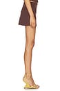 view 3 of 6 Vieno Fitted Mini Skort in Bitter Chocolate