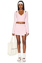 view 7 of 7 Katia Wrap Side Tie Skort in Ballet Pink