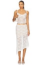 view 5 of 6 Ava Midi Skirt in White