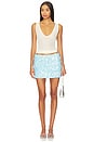 view 5 of 6 Orion Mini Skirt in Blue Sequin