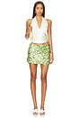 view 5 of 6 Idalia Mini Skirt in Green Sequin
