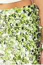 view 6 of 6 Idalia Mini Skirt in Green Sequin