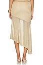 view 4 of 6 Elaine Flounce Midi Skirt in Gold