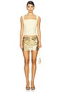 view 5 of 6 Kerrie Sequin Mini Skirt in Gold