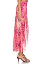 view 3 of 6 Emery Midi Flounce Skirt in Gaia Pink