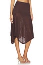 view 2 of 6 Roxelle Handkerchief Midi Skirt in Bitter Chocolate