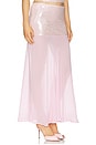 view 2 of 6 Adeluna Sheer Bottom Maxi Skirt in Light Pink