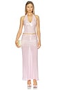 view 5 of 6 Adeluna Sheer Bottom Maxi Skirt in Light Pink
