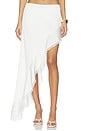 view 1 of 6 Loana Wavy Hem Maxi Skirt in White