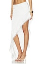 view 3 of 6 Loana Wavy Hem Maxi Skirt in White