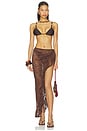 view 5 of 6 FALDA MAXI BRIANA in Chocolate