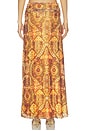 view 4 of 6 Skylar Ruched Maxi Skirt in Magnolia Mango
