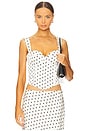 view 1 of 4 Karlita Bustier in White Polka