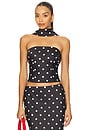 view 1 of 4 Blaine Top in Black Polka