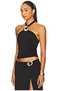 view 2 of 4 Indiana Keyhole Halter Top in Black
