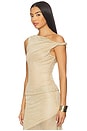 view 3 of 5 Elaine One Shoulder Top in Gold