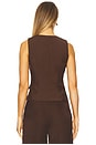 view 3 of 4 Arla Vest in Chocolate