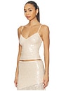 view 2 of 5 Eris Sequin Top in Sand