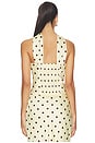 view 3 of 4 Blaine Top in Lemon & Chocolate Polka Dot