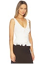 view 2 of 4 Alexina Sleeveless Ruffle Top in Pearl