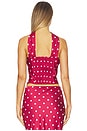view 3 of 4 Blaine Top in Cherry & White Polka Dot