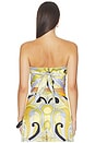 view 3 of 4 Milani Satin Scarf Top in Pelicano Multi