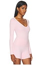 view 2 of 5 Zelda Low V-neck Long Sleeve Top in Ballet Pink