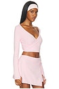 view 4 of 6 Torie Ballet Wrap Top in Ballet Pink
