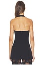 view 4 of 4 Sable Halter Tailored Top in Black