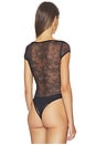 view 5 of 6 Opaline Boat Neck Lace Bodysuit in Black