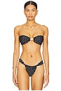 view 1 of 5 Brazil Bikini Top in Black Polka