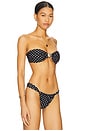 view 2 of 5 Brazil Bikini Top in Black Polka