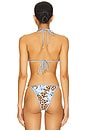 view 3 of 4 Miami Bikini Top in Bimini Blue